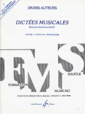 Dictees musicales volume 2 – professeur / Jollet Jean-Clément