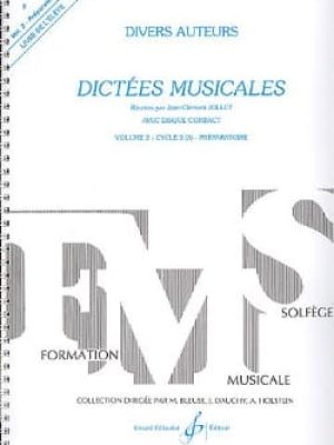 Dictees musicales volume 2 – eleve / Jollet Jean-Clément