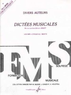 Dictees musicales volume 4 – professeur / Jollet Jean-Clément